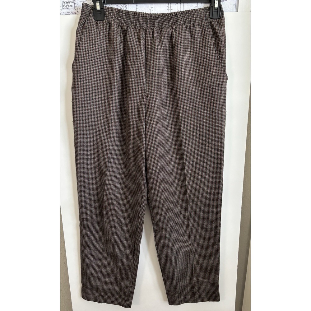 VTG BRIGGS USA Plaid Pants Womens Size 12 Chic Grunge Dark Academia